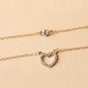 Accessories Versatile Hollow Diamond-encrusted Love Necklace Fashion Stacked Multi-layer Alloy Wind Accessories