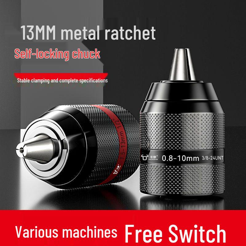10/13mm Self-Locking Ratchet Drill Chuck Adapter for Electric Hammer Wrench