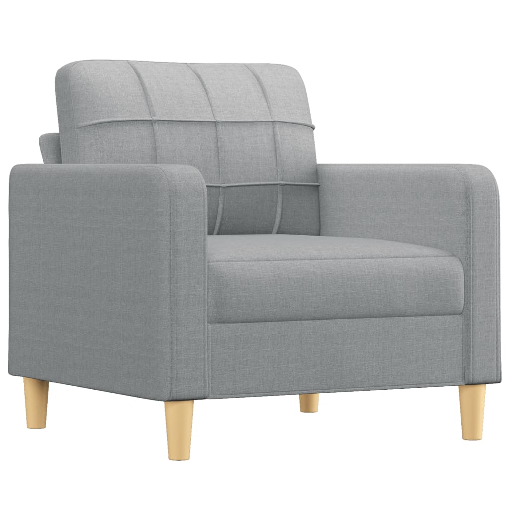Vidaxl 4-Cz. Relaxation Set With Cushions, Light Grey, Fabric