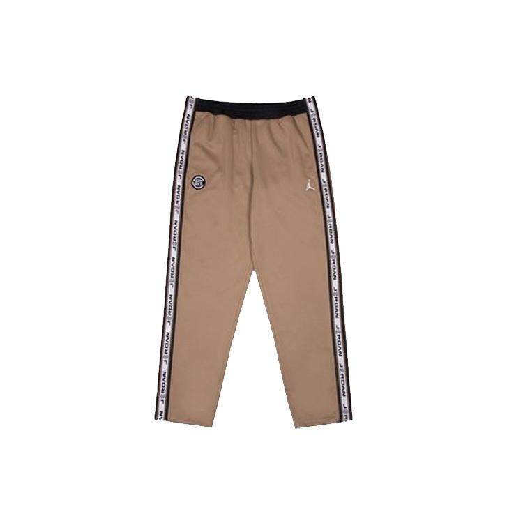 Air Jordan x CLOT Crossover Tricot Pant Straight Sports Pants US Edition Brown Men s AR8403-213 L