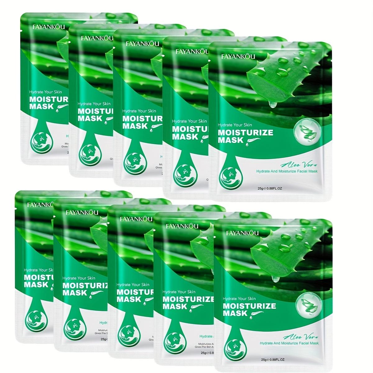 

10 увлажняющих масок с алоэ вера, увлажняющие кожу, подходят для всех типов кожи, доступны для мужчин и женщин 10 pieces