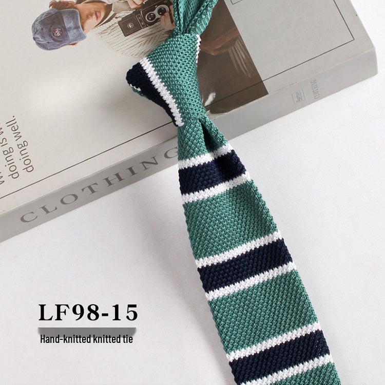Stylish British Casual Slim Fit Knit Wool Tie, Unisex, 6cm Width.