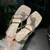 Fashion Outside Slides Open Toe Woman Slippers With Heel On Offer Shoe Vip Pvc Small Size Shoes for Women Stylish Casual Unique Sandals