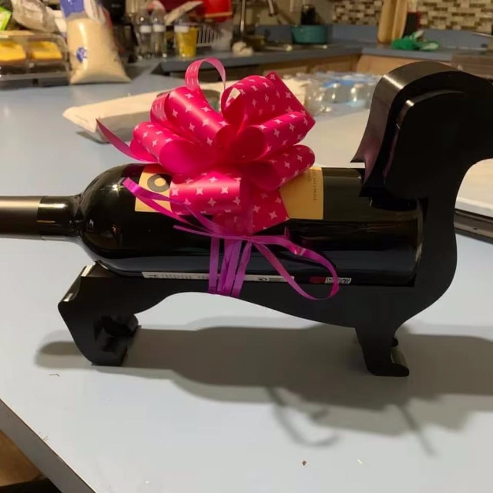 Creative Dachshund Wine Bottle Holder Kitchen Wine Storage Box Household Practical Decorative Sausage Dog Design
