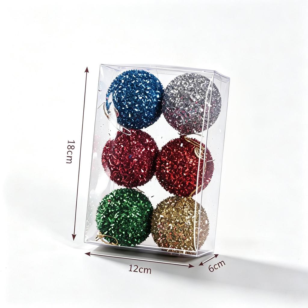 High-Grade Sequin Foam Christmas Tree Ball Ornaments - New Style Holiday Decorations