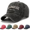 Unisex Distressed Embroidered Cotton Baseball Cap with Soft Brim for Sun Protection