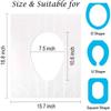 50Pcs Individually Packaged Disposable Toilet Seat Cover Transparent PE Toilet Cover Thickened Safety Toilet Paper Pads
