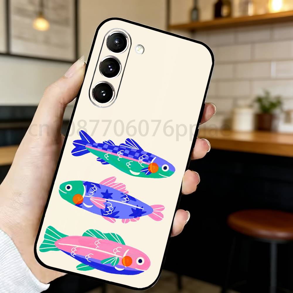 

Koinobori Phone Case For Samsung S20,21,22,23,24,25,26 plus,ultra Silicone Cover Samsung S225G