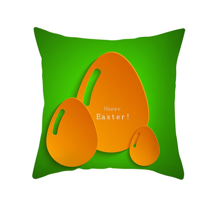 New Easter Pillowcase Square Peach Skin Printed Pillowcase Homewares