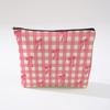 Pink Bowknot Zipper Storage Bag Travel Portable Wash Pouch Student Pencil Case Multi-Purpose Organizer for Women