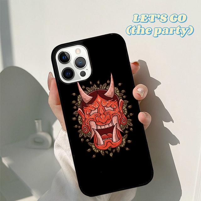 Autumu Japanese samurai oni mask Phone Case Cover for iPhone 16 15 12 mini 11 13 14 Pro Max SE 2020 Apple 6S 7 8 Plus Coque