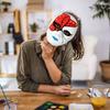 1-10Pcs DIY Full Face Masks Blank White Cat Fox Mask Halloween Cosplay Paintable Couple Half Animal Party Craft Prop for Party