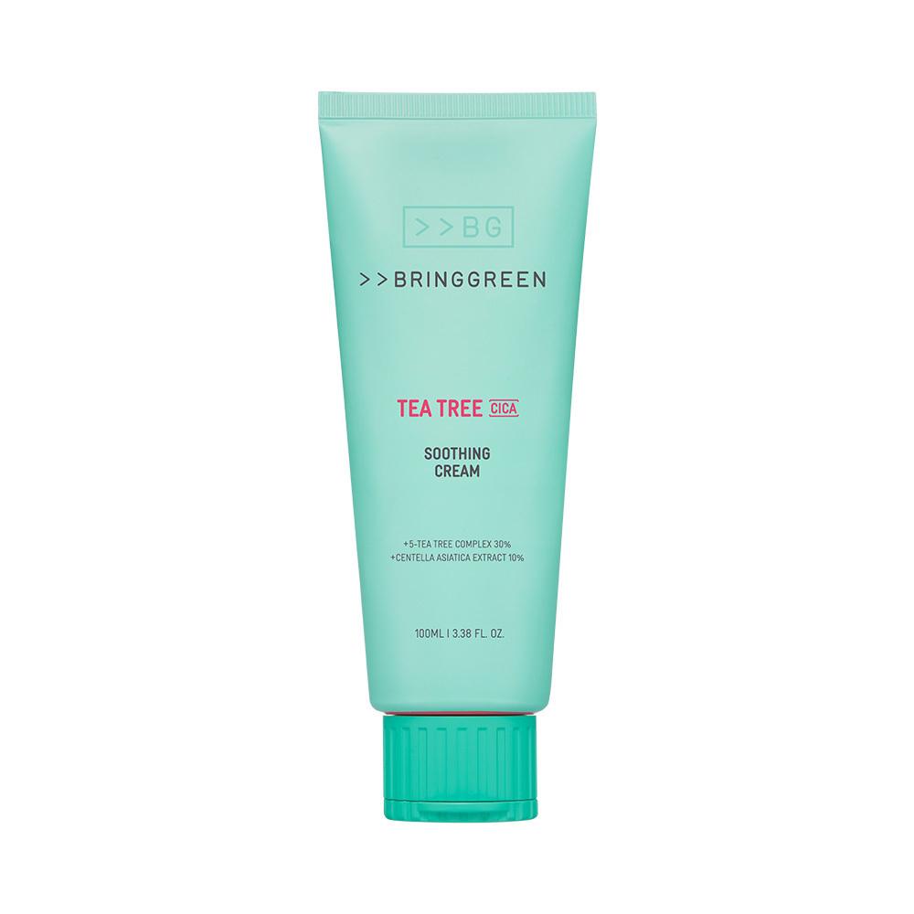 Bring Green Tea Tree Cica Soothing Cream Plus 100ml  2 Pack Single  [Single] 100