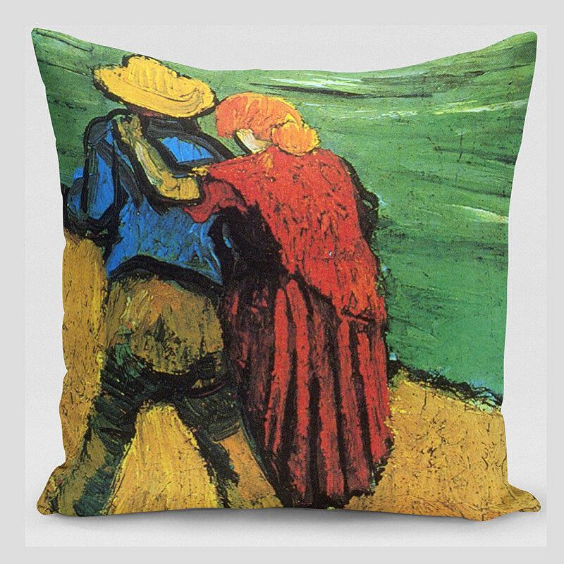 

Oil 18 Painting Vincent Van Gogh Cotton Linen Pillow Case Sofa Cushion Cover B