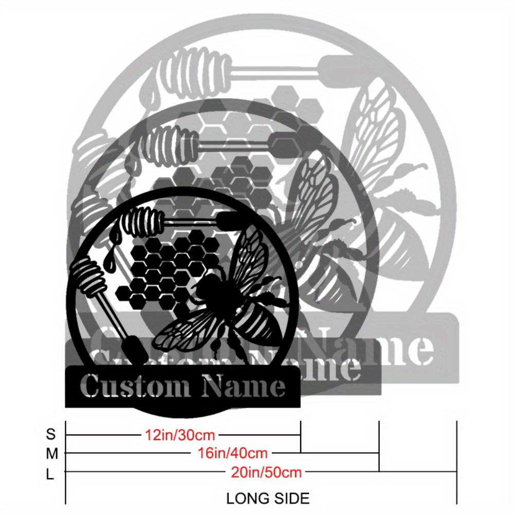 

Unique Custom Honey Bee Metal Wall Art Decor Beekeeper Hive Honeycomb Stylish Indoor Outdoor 30cm