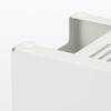MUJI Steel Tap Storage Box Flap Type White Gray 32x10x14cm Cable Box Storage Box