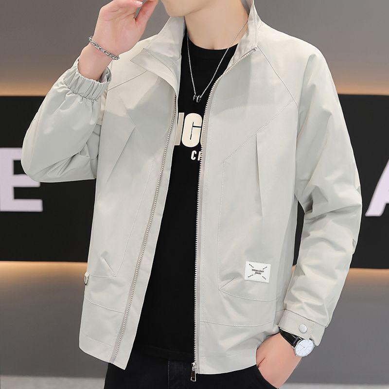 

Men s Stylish Stand-up Collar Jacket - Versatile, Loose, Plus Cotton, Thick, Trendy Outerwear for Spring and Autumn. XL 120-135 Jin