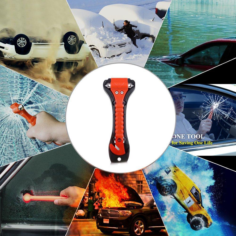 Car Safety Hammer Seat Belt Cutter Emergency Window Breaker Tool Vehicle Survival Kit Glass Punch Rescue Device