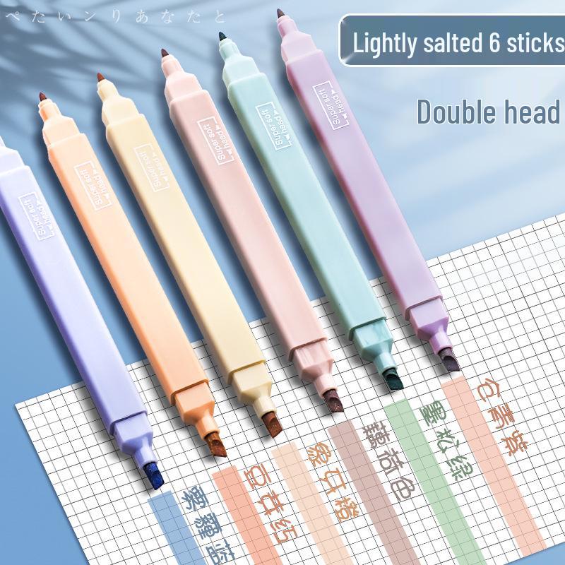 Morandi Eye-Protecting Macaron Color Highlighter Pen for Students