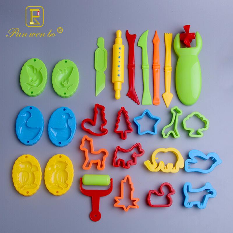 Children's Colorful Clay Playset: 26 Mold & Tool DIY Craft Kit