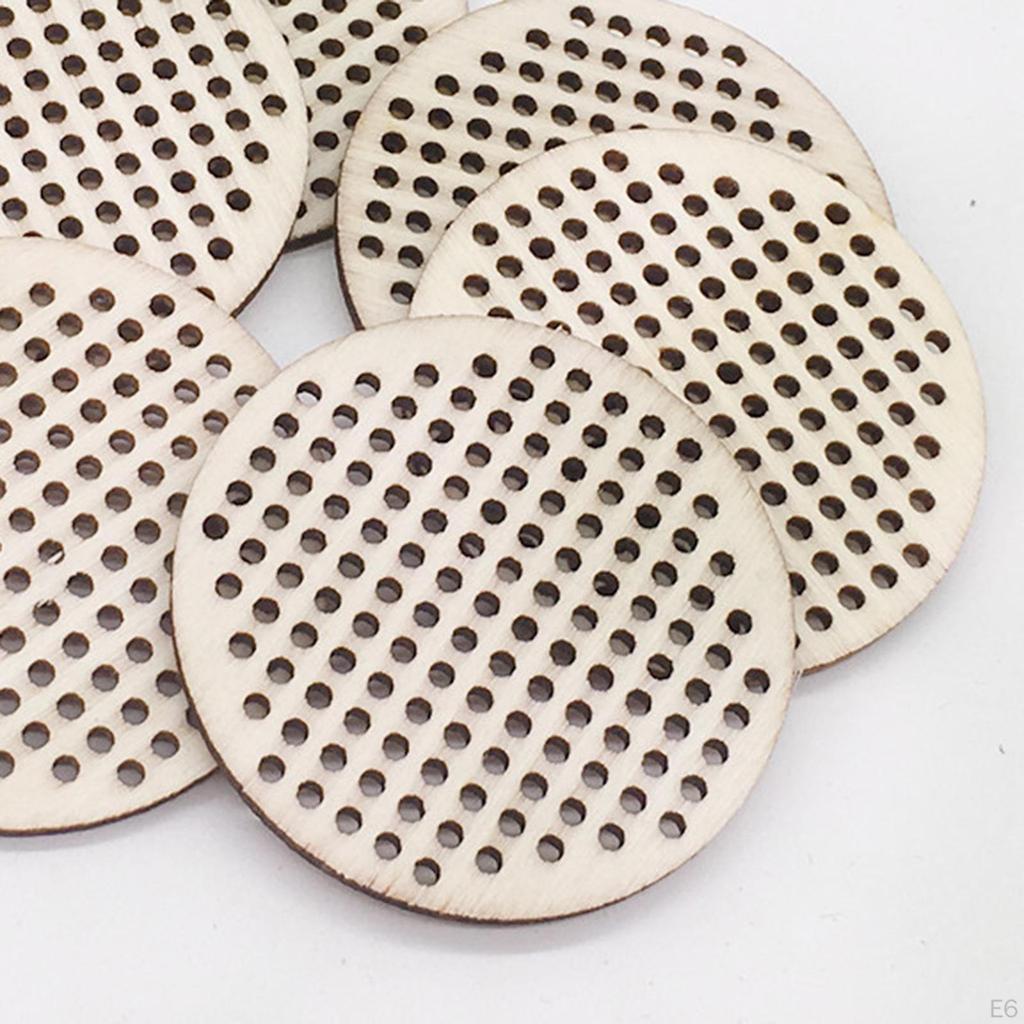 30 Pieces Wooden Pendant Charms Blank Unfinished Shapes Decorative Hanging for DIY Crafts