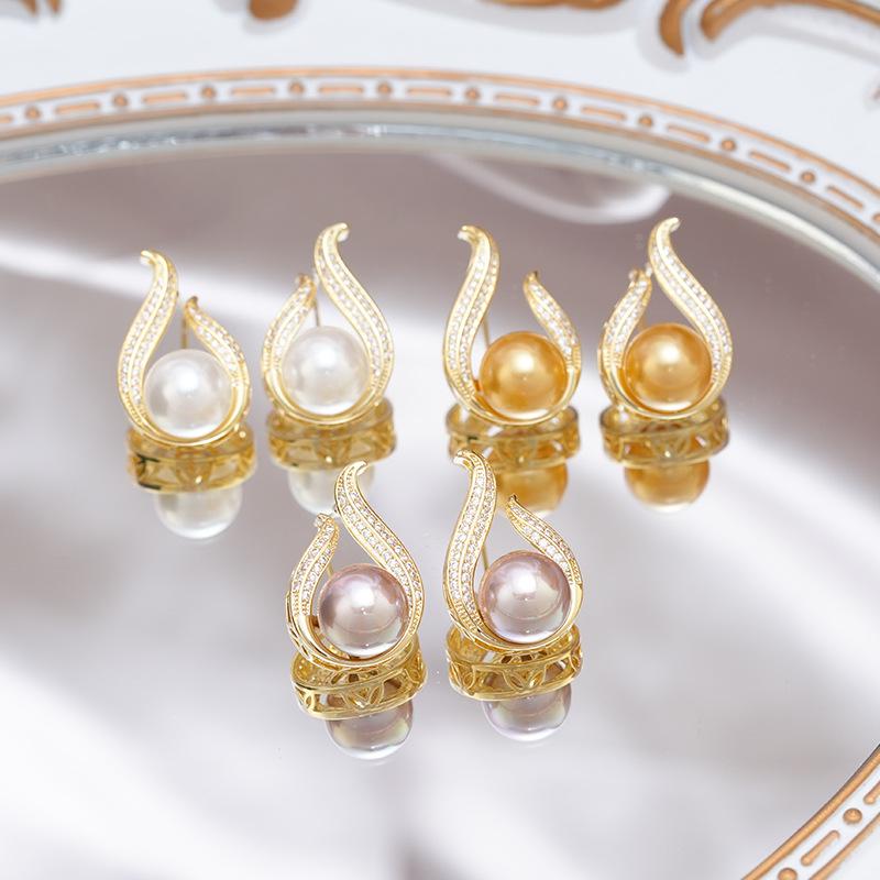 Cercei Flacără cu Perle cu Zirconiu de Înaltă Calitate 2024: Lux ușor pentru socialitul elegant