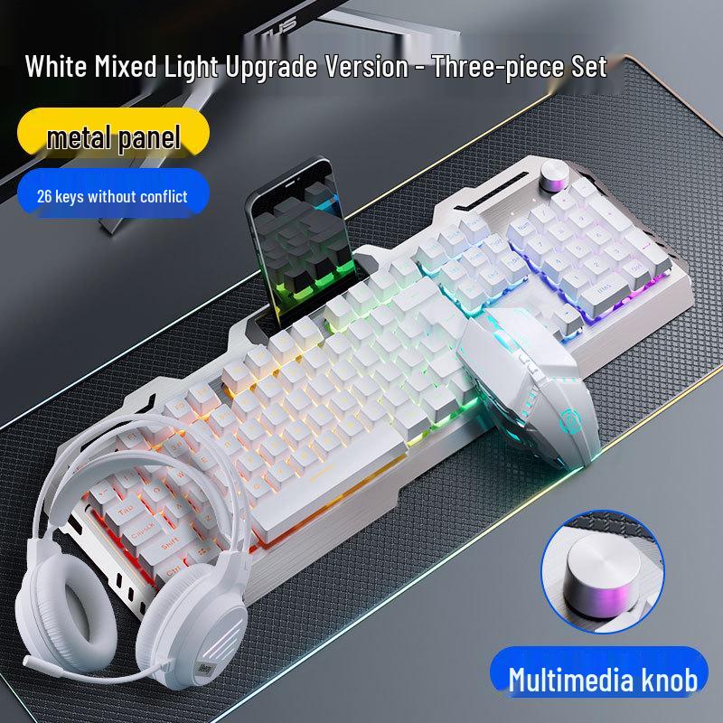 Muzama Gaming Keyboard, Mouse, and Headset Set – Wired/Wireless Esports Peripherals