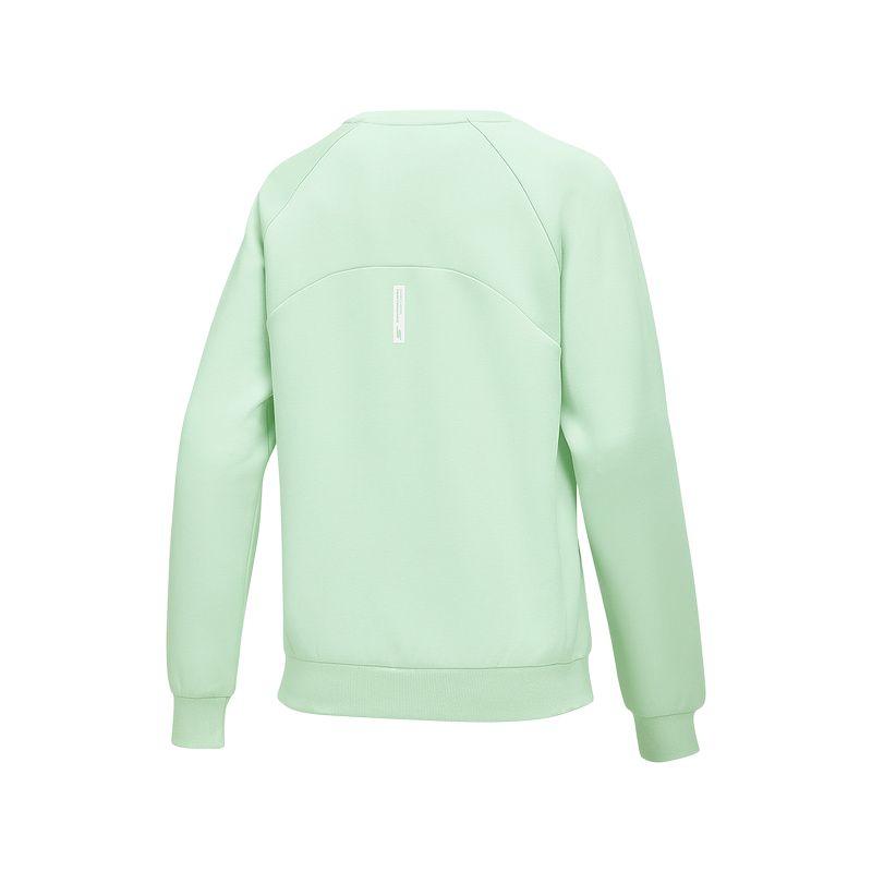 Skechers Comfort Sports Series Fashion Simple Round Neck Pullover Long Sleeve Sweatshirt Women sweatshirt Lily-Green P125W024-0215