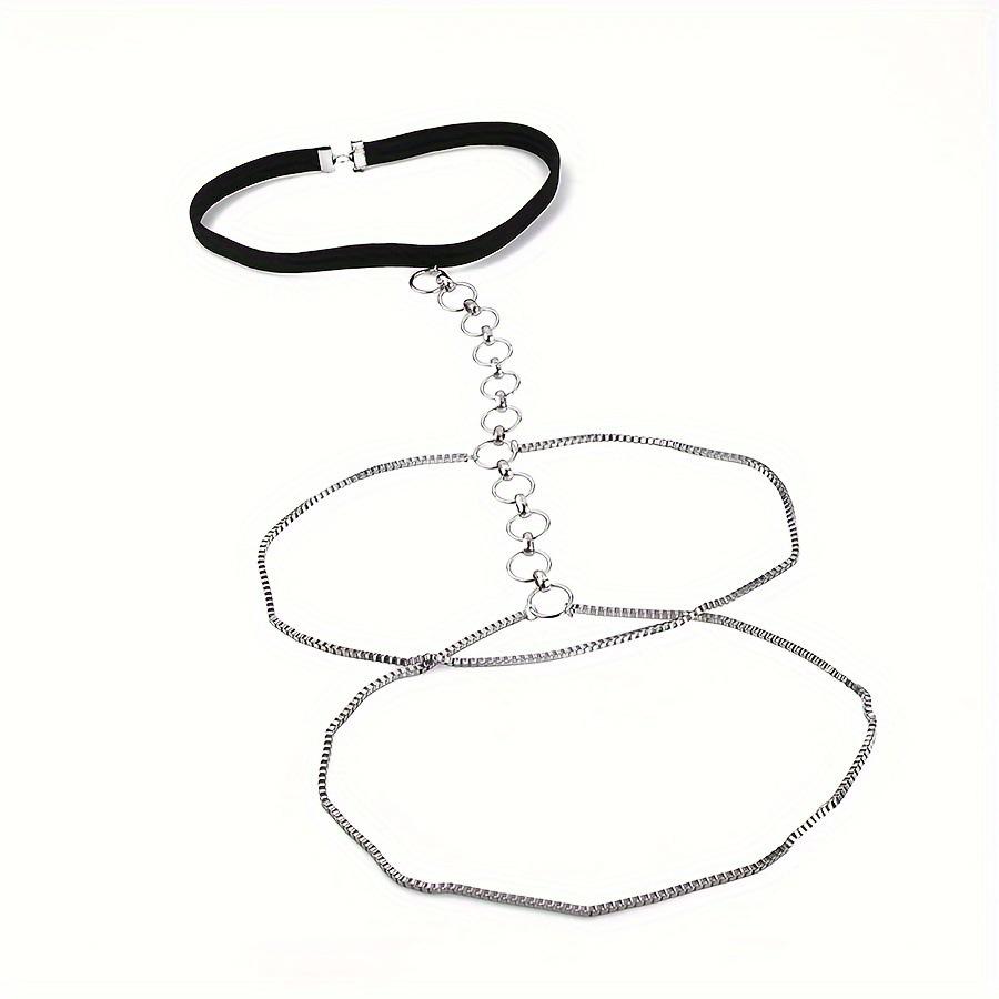 

European & American Elastic Rope Double-Layer Beach Anklet - New Fashion with Personality, Multiple Circles Design