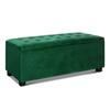 Blanket Boxes Artiss Storage Ottoman Blanket Box Velvet Footstool Rest Chest Couch Toy Green
