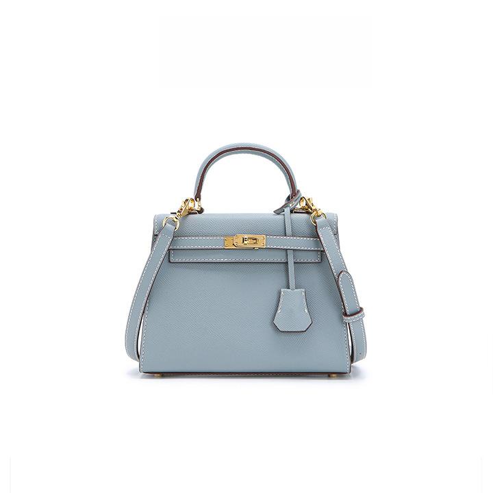 Einfarbig, Hochwertig, Modisch, Handtasche aus weichem Leder mit großem Fassungsvermögen für Damen, Platin-Tasche