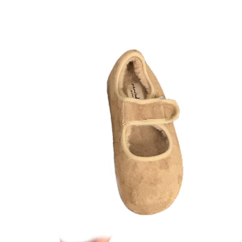 Fur Leopard Shallow Shoes Suede Casual Women Flats Boots Woman 2025 Trend Winter Designer Fashion Short Plush Snow Female Botas