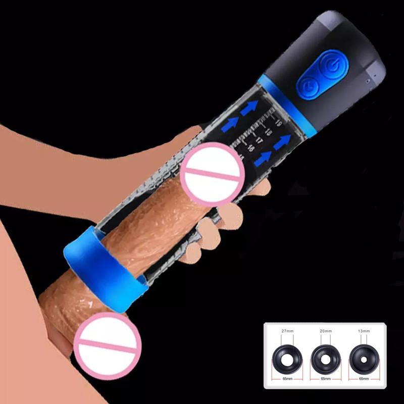 Electric Penis Pump Vacuum Pum Penis Extender Vacuum Pump Penile Enlarger Erection Male Masturbator  Sex Toys for