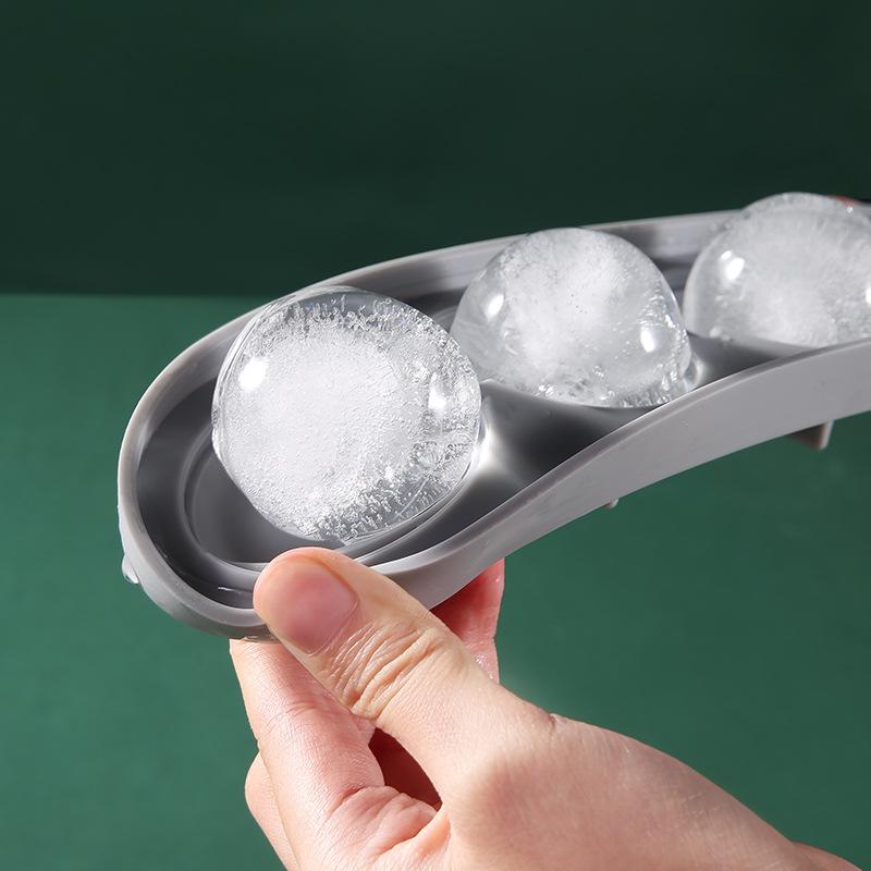 Ice Tray Silica Gel Ice Ball 4-Hole Circular Ice Cube Ice Tray Mold Household Ice Maker