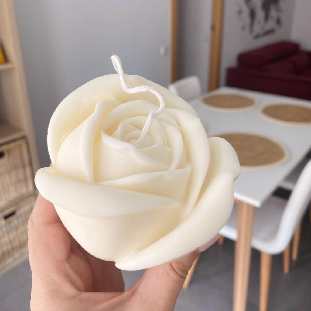 3D Christmas Decorative Flower Candle Silicone Mold Dahlia Silicone Cake Baking Mold Sugar craft Chocolate Cupcake Resin Tools