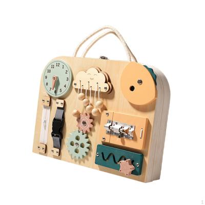 Montessori Toddlers Busy Board Presentes de Natal portáteis para bebês de 1+ anos Estilo A