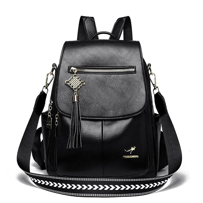 PU Backpack Women's Large Capacity Backpack Multifunctional Shoulder Bag