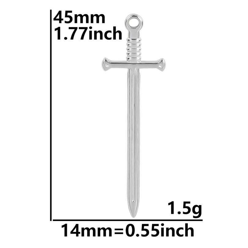 

6pcs Metal Tools Pendants Long/Short Sword Charms For Jewelry Making Supplies Moon Wings Punk Charm Handmade Earrings Materials