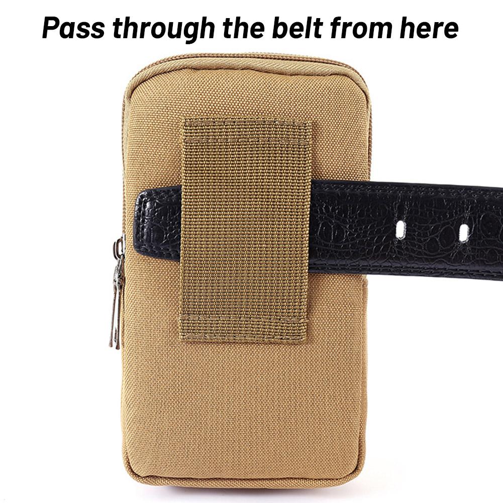 Man Belt Pouch Mobile Phone Bag for Men Phone Holster Bag Molle Waist Bag Pack Small Tactical Duty Belt Backpack Card Holder