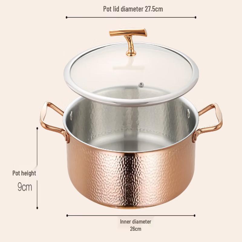ZISIZ Commercial Stainless Steel Hotpot/Soup Pot