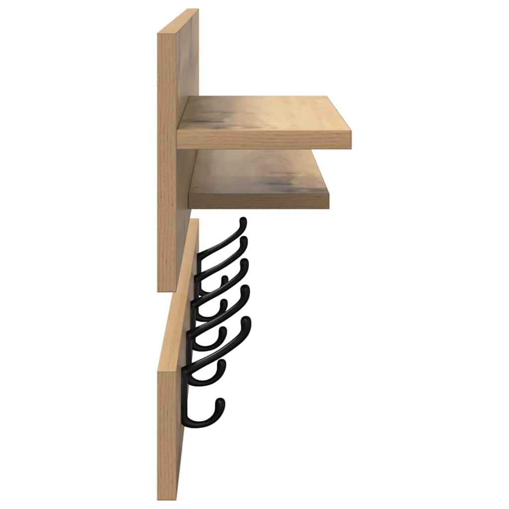 Wall Mounted Nightstand Artisan Oak 90 x 15 x 36 cm