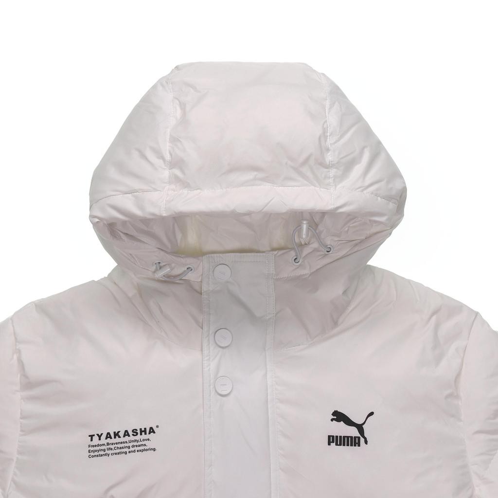 Puma X Tyakasha Collaboration Mid-Length Hooded Windproof Down Jacket Men Outerwear White 595561-02