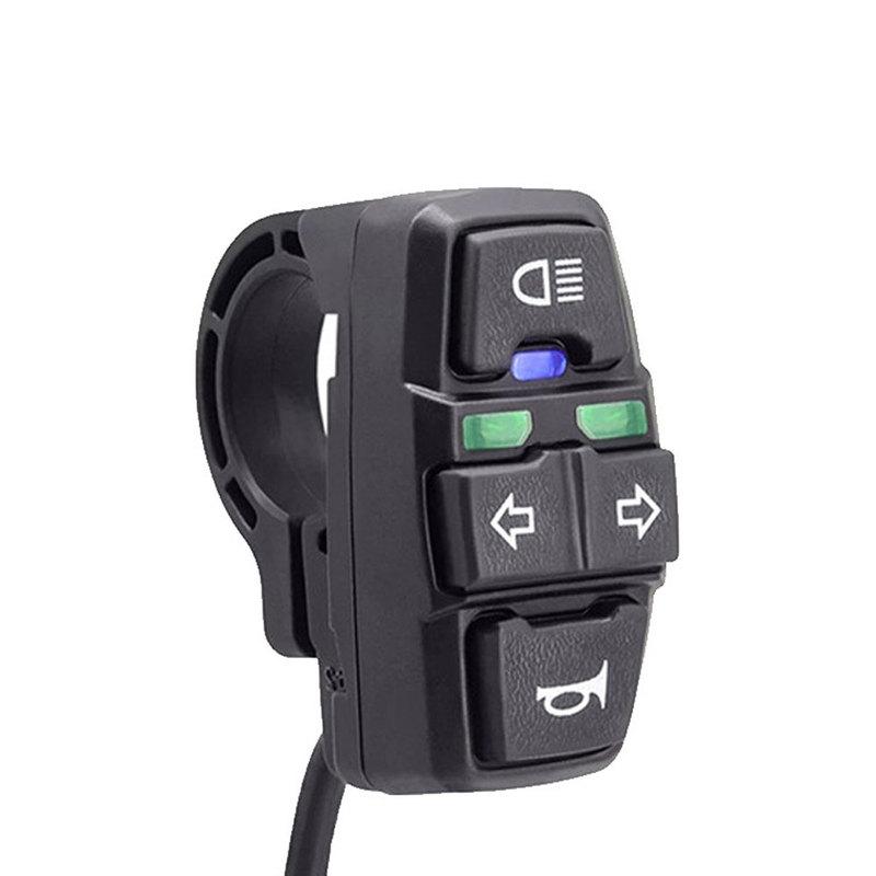 3 In 1 Motorcycle Head Light Horn Turn Light Switch 12V 24V 36V 48V  Waterproof for Ebike Scooter Switch