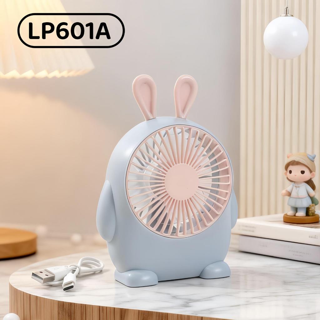 USB Şarj Edilebilir Yavru Köpek Temalı Fan, 3 Kademeli Ayarlanabilir, Masaüstü ve Yatak Başucu Kullanımı İçin İdeal