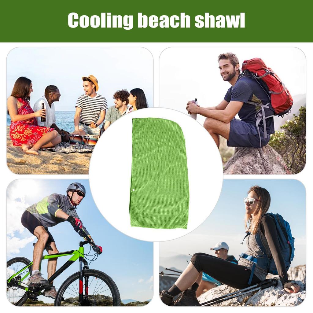 Cooling Hoodie Towel For Men Quick Drying Sweat Towel Wraps For Neck And Face Refreshing Skin-Friendly Cold Rags For Camping
