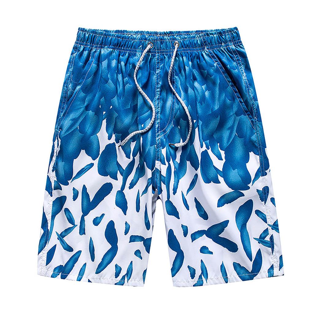 Men's Swim Trunks Quick Dry Beach Surfing Running Swimming Drawstring Shorts