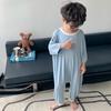 Boys' Spring & Autumn Modal Pajamas - Short-Sleeve Cartoon Sleep Bag for Baby Boys