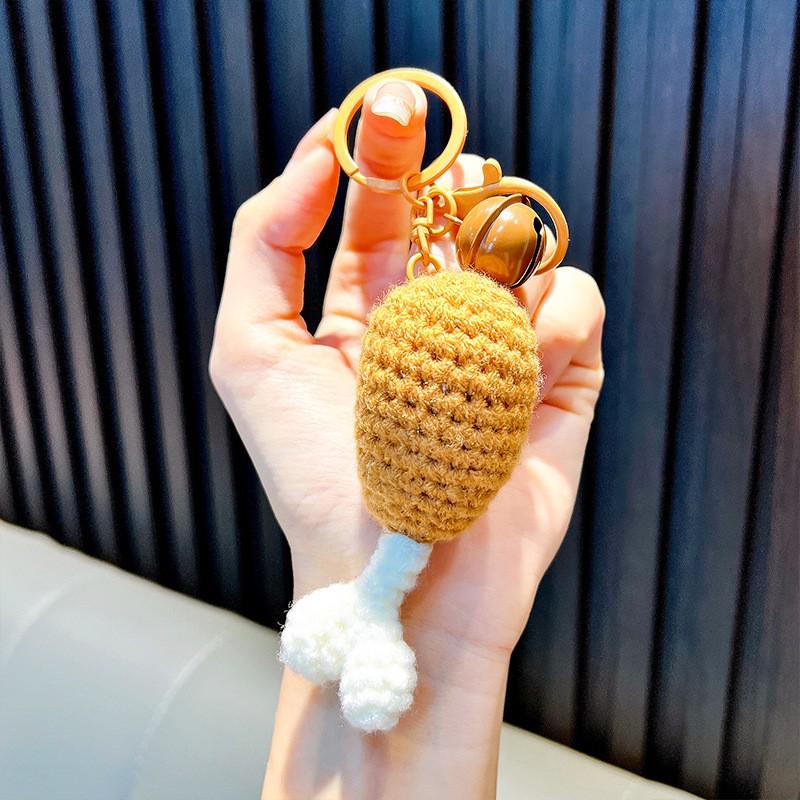 Hand-Woven Plush Persimmon Good Luck Keychain Pendant