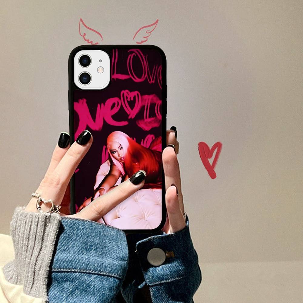 N-Nicki Singer Minaj Telefoonhoesje Voor IPhone 17 16 15 14 13 12 11 Pro Max Plus PC+TPU Schokbestendige Achterkant