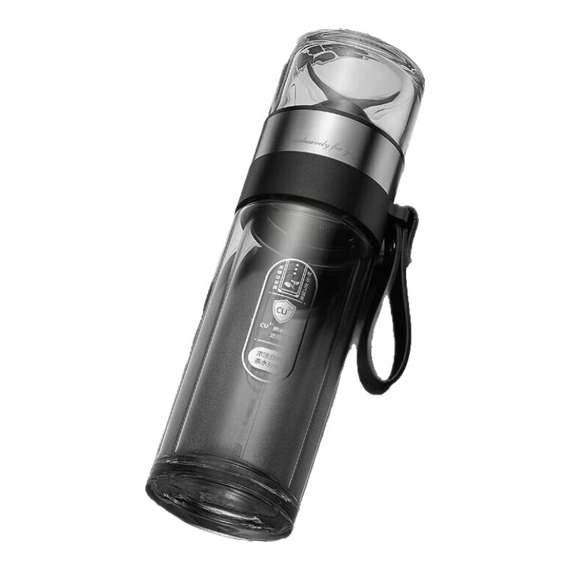Fuguang Antibacterial Double-Wall Borosilicate Glass Tea Infuser Bottle 260ml